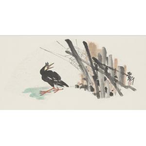 张学刚《八哥蜘蛛网》