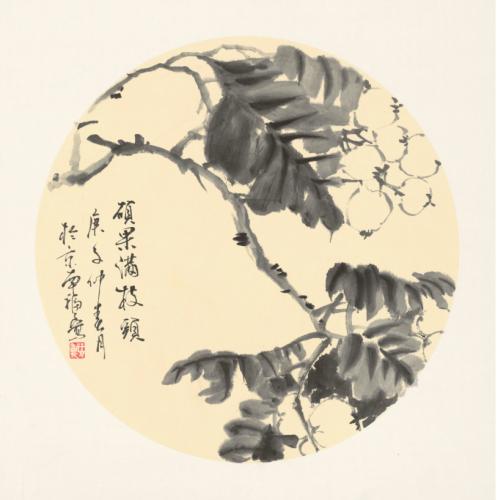 福良《桃花小鸟》