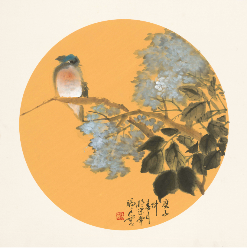 福良《桃花鹦鹉》