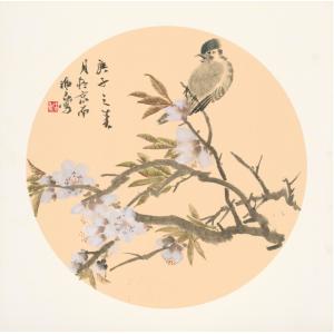 福良《桃花小鸟》