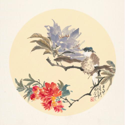 福良《牡丹小鸟》