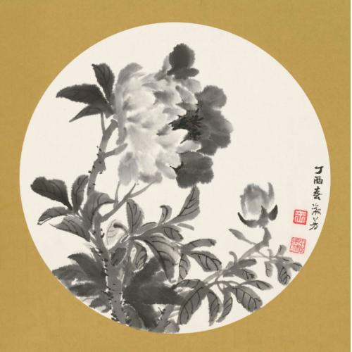 王淑芳《墨色牡丹》