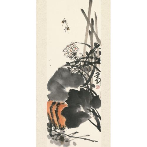 张学刚《蜜蜂牵牛花》