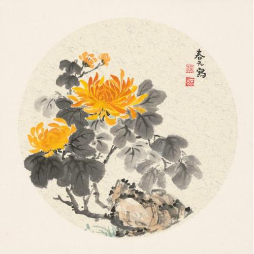 蔡春元《黄色菊花》