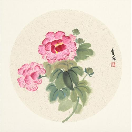 蔡春元《菊花（粉）》