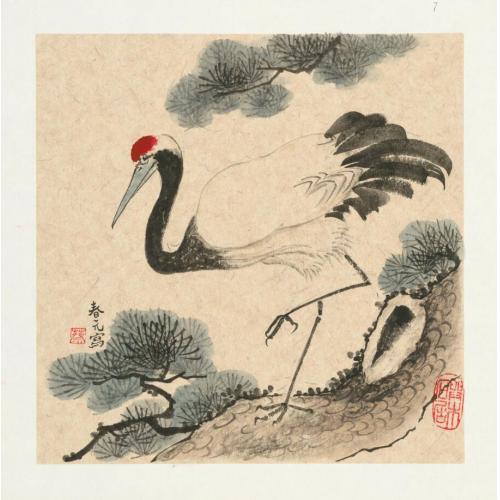 蔡春元《仙鹤》