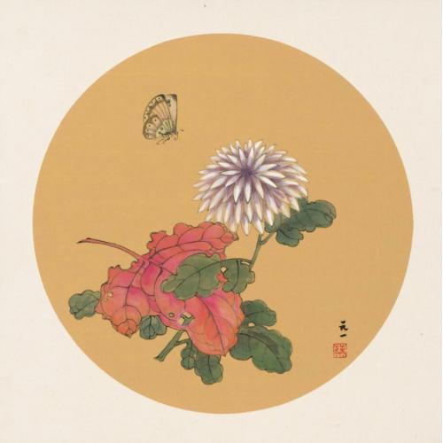 蔡春元《蝴蝶菊花》