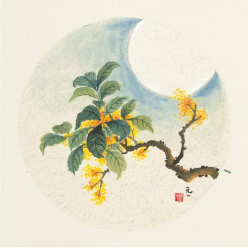 蔡春元《黄花绿叶》