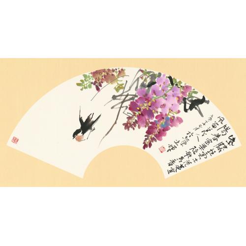 朱恒祺《紫藤挂云木》