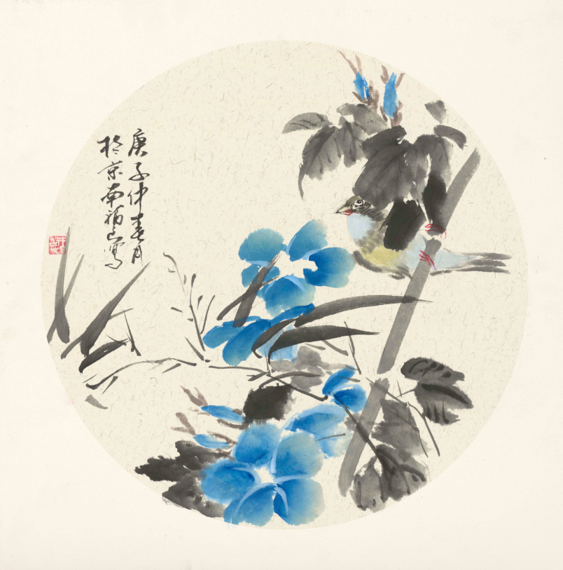 福良《牵牛花小鸟》