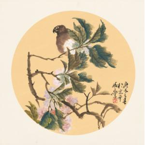 福良《桃花小鸟》