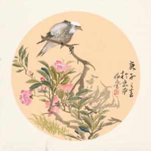 福良《桃花小鸟》