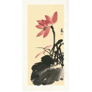 张学刚《鱼荷花》