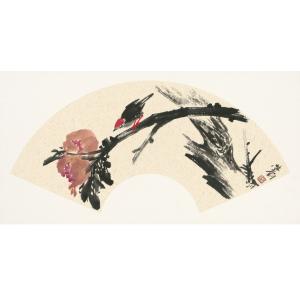 张学刚《八哥石榴》