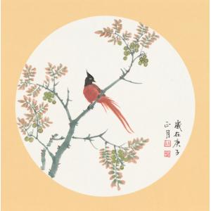 洪森《绿果棕鸟》
