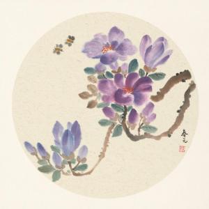 蔡春元《紫花、蜜蜂》