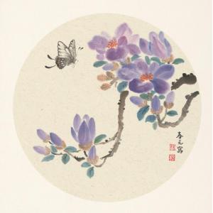 蔡春元《紫花、蝴蝶》