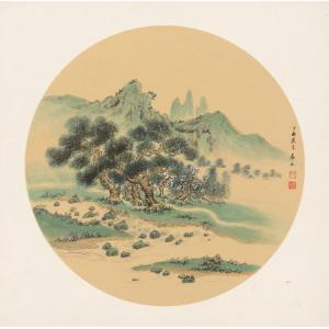 蔡春元《山水（绿）》