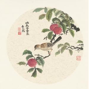 蔡春元《娇鸟花香荔》