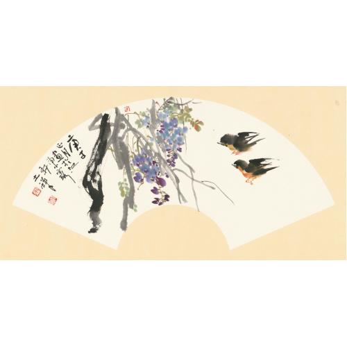 朱恒祺《紫藤小燕子》