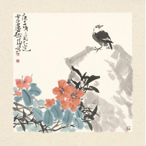 娄启成《橘花小鸟》