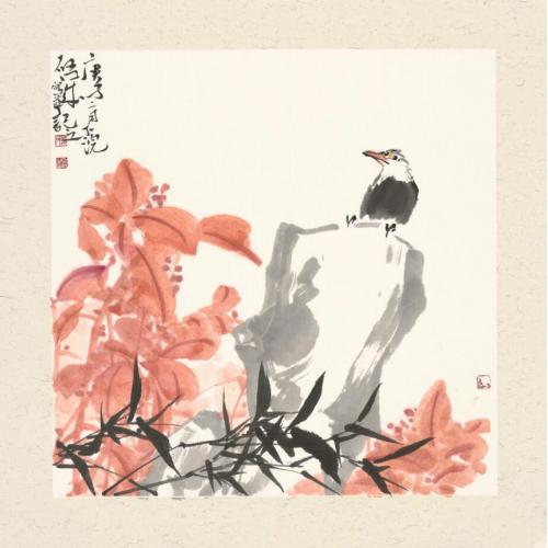 娄启成《橘花小鸟3》