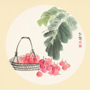 蔡春元《菜篮樱桃》