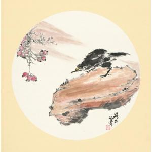 张艺（张鹏武）《八哥看红果》