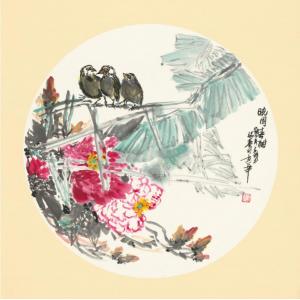 张艺（张鹏武）《晓园春酣》
