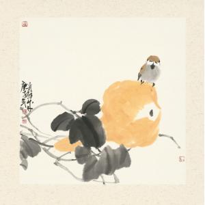 娄启成《葫芦麻雀1》