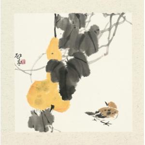 娄启成《葫芦麻雀2》