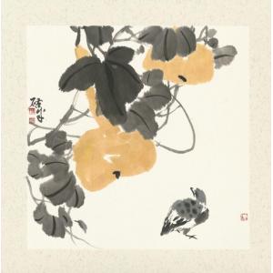 娄启成《葫芦麻雀3》