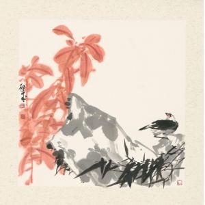 娄启成《竹子小鸟》