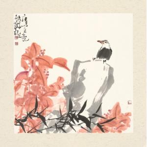 娄启成《橘花小鸟3》