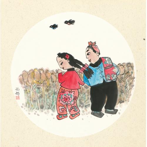 杨妮娜《人物陕北风情5》