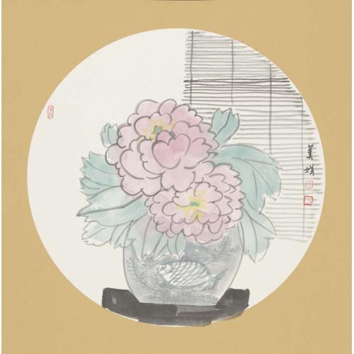 常美娟《青花瓷牡丹》