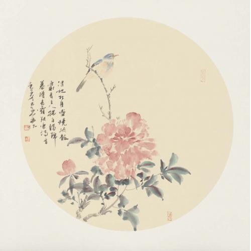 孔庆华《得地牡丹》