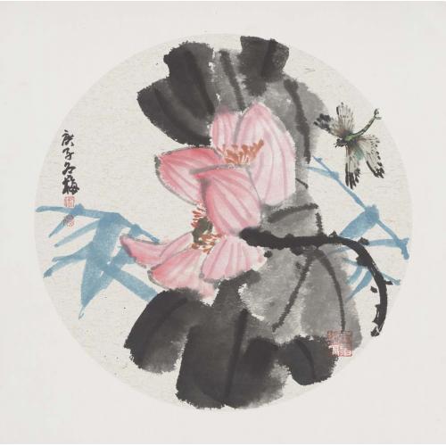 吴冬梅《荷花蜻蜓》