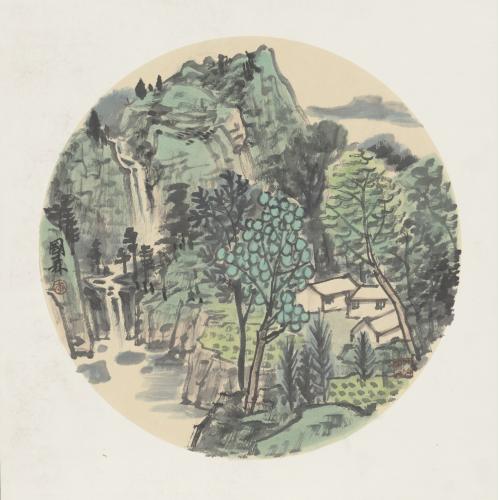李国森《山村满园》