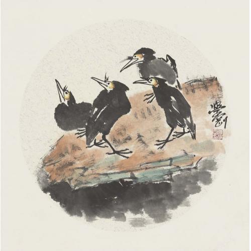 张学刚《花鸟（水鸟）》