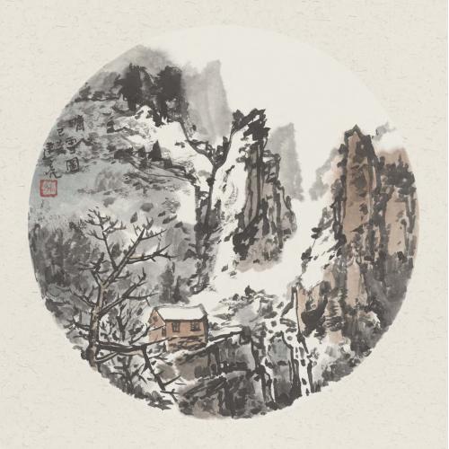 张建亮《晴雪图》