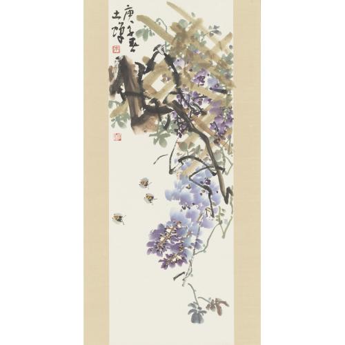 朱恒祺《紫藤之四（蜜蜂）》