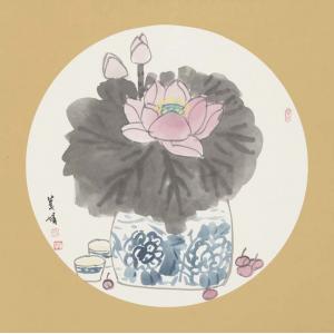 常美娟《青花瓷荷花》