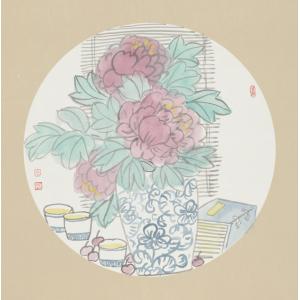 常美娟《青花瓷牡丹》
