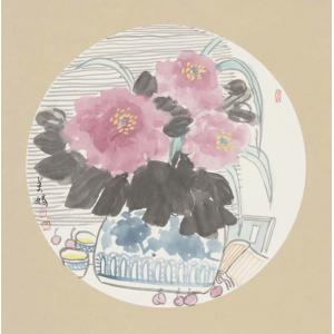 常美娟《青花瓷牡丹》