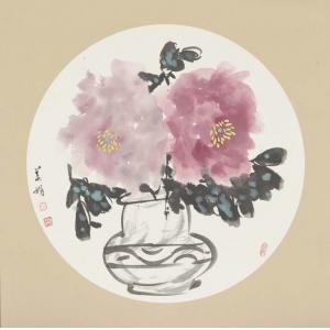 常美娟《青花瓷牡丹》