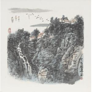 李国森《村舍满园》