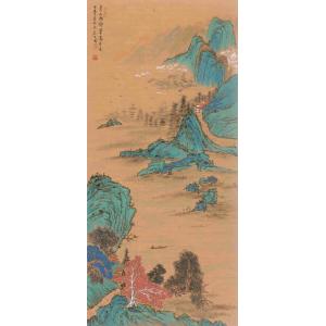 朱若乙《青绿为邻青山为邻》