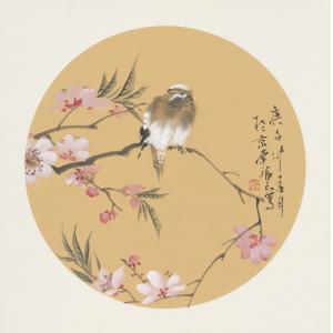 福良《桃花小鸟》