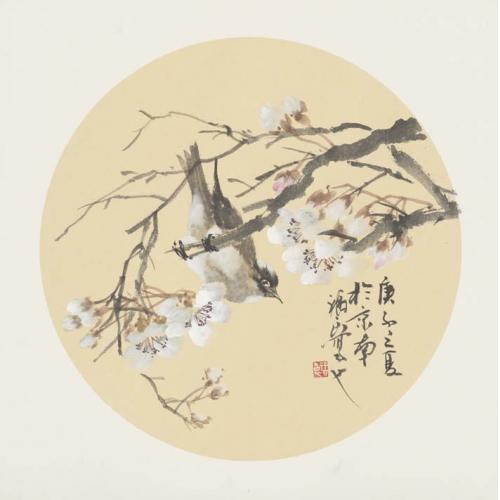 福良  《桃花小鸟》